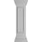 Ekena Millwork 10"W x 40"H Straight Newel Post with Panel, Peaked Capital & Base Trim (Installation kit included) NWL10X40SPP0B0 - alternate 8